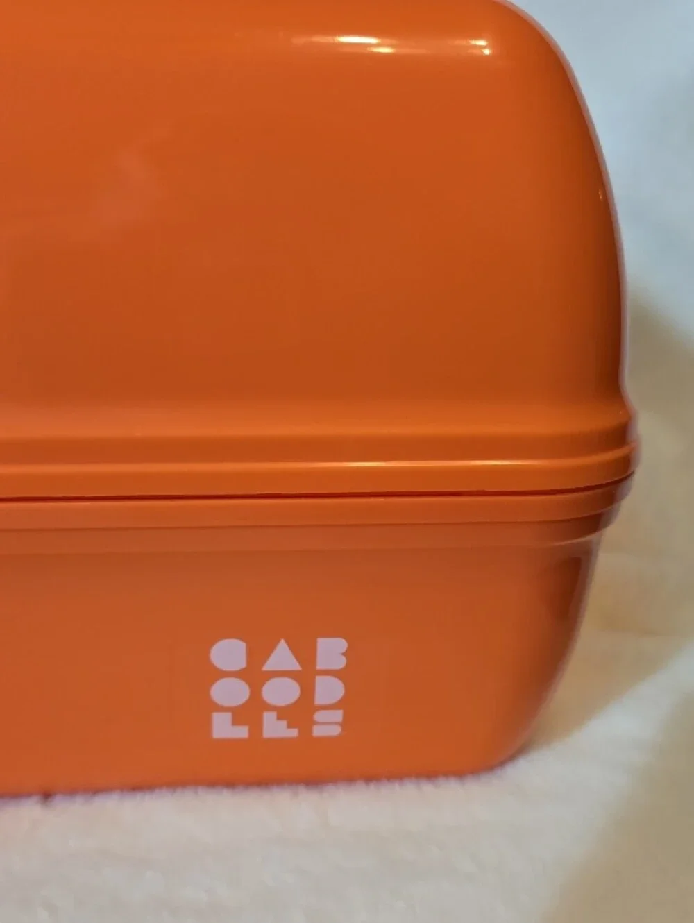 Caboodles Orange Retro Cosmetic Carry Case with White Handle